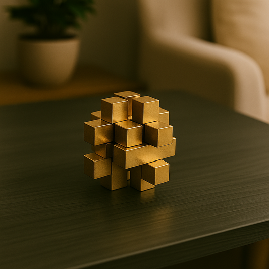 Casse-Tête Cube Métal - Collection Premium 12 Pièces
