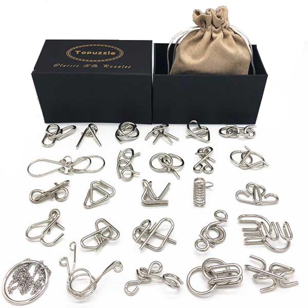 Coffret Casse-Tête |26 Pièces métalliques - Édition Premium