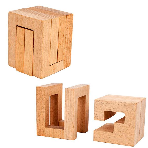 Casse-Tête - Ensemble de 3 Pièces en Bois